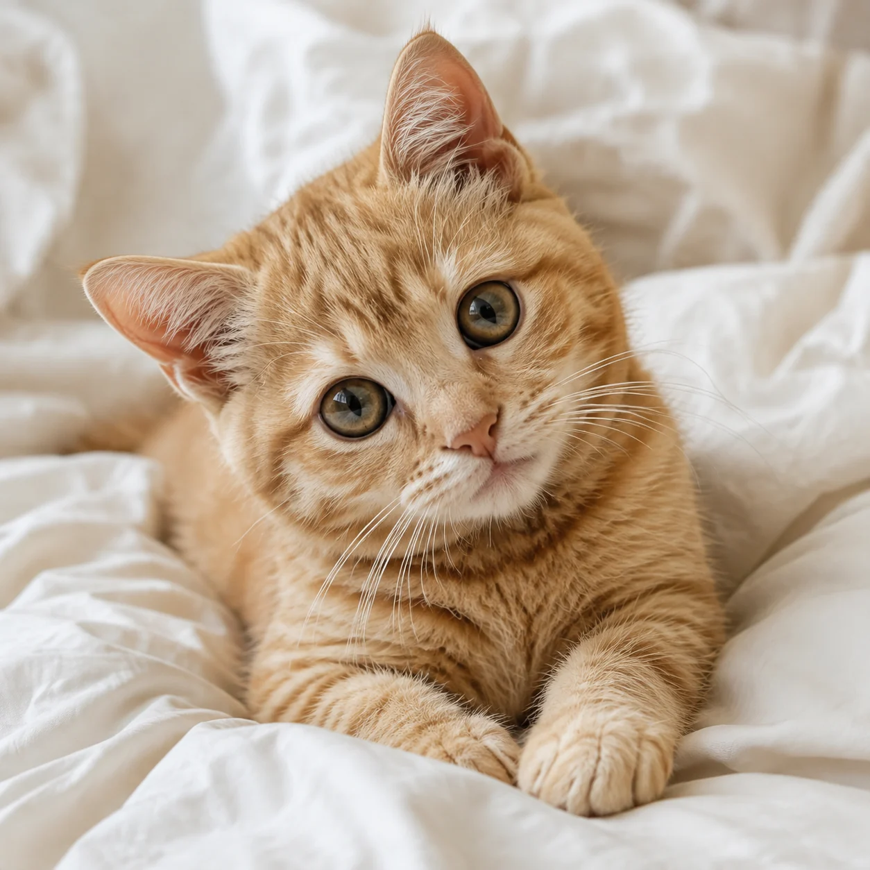 Curious ginger kitten