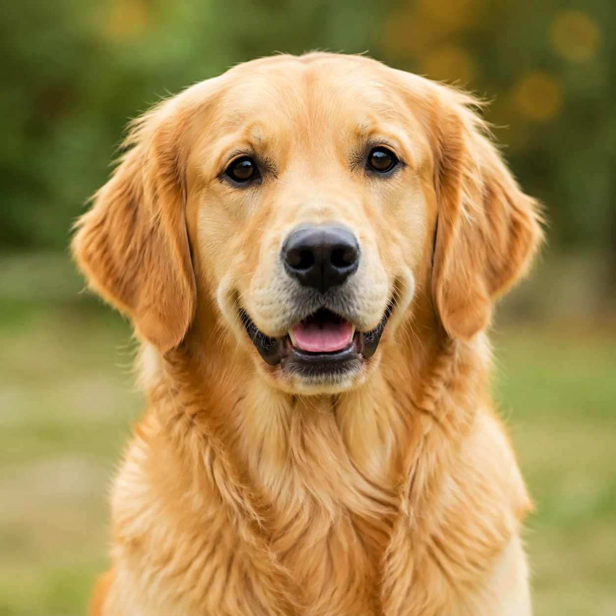 Golden retriever at the centre of an illustrative care circle